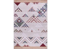 NETLINE HOME - Wasbaar - Antislip Deurmat voor badkamer, entree - Binnendeurmat - Moderne Oosterse Design Deurmat - Gemakkelijk schoon te maken - Laagpolig (60x90)