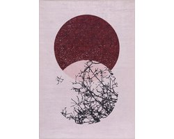 NETLINE HOME - Wasbaar - Antislip Deurmat voor badkamer, entree - Binnendeurmat - Moderne Oosterse Design Deurmat - Gemakkelijk schoon te maken - Laagpolig (60x90)