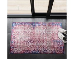 NETLINE HOME - Wasbaar - Antislip Deurmat voor badkamer, entree - Binnendeurmat - Moderne Oosterse Design Deurmat - Gemakkelijk schoon te maken - Laagpolig (60x90)