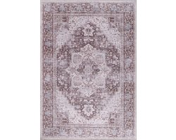 NETLINE HOME - Wasbaar - Antislip Deurmat voor badkamer, entree - Binnendeurmat - Moderne Oosterse Design Deurmat - Gemakkelijk schoon te maken - Laagpolig (60x90)