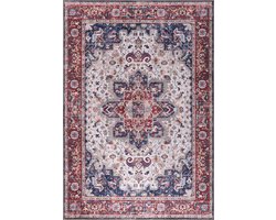 NETLINE HOME - Wasbaar - Antislip Deurmat voor badkamer, entree - Binnendeurmat - Moderne Oosterse Design Deurmat - Gemakkelijk schoon te maken - Laagpolig (60x90)