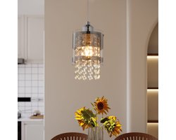 NETTLIFE Hanglamp - E27 fitting - moderne eettafel hanglamp - 150CM Max in hoogte verstelbaar ontwerp - kristallen hanglamp - glazen hanglamp - voor woonkamer | slaapkamer | keuken | eetkamer