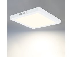 NETTLIFE LED Plafondlamp - plat - vierkante - 18W - 4000K neutraal wit - moderne - IP44 waterdicht - Ø23CM - voor keuken kantoor woonkamer kinderkamer slaapkamer