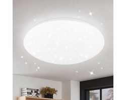 NETTLIFE LED Plafonniére - Plafondlamp - rond - wit - 6000K - 30cm sterrenhemel plafondlamp - 18W - IP44 - voor woonkamer | kinderkamer | keuken