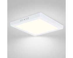 NETTLIFE - LED Plafonnières - vierkante - 18W - 4000K neutraal wit - moderne - badkamer plafondlamp - Ø23CM - IP44 - plafondverlichting - voor keuken | kantoor | woonkamer | kinderkamer | slaapkamer
