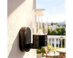 NETTLIFE - LED Wandlamp Binnen En Buiten - Zwart - IP65 Waterdicht - 10W - 3000K Warmwit - Wandverlichting Voor Huismuur Terras Trappenhuis En Gang