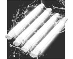 NETTLIFE Plafondlamp LED - Vochtbestendige lamp - 90 cm - IP65 Plafondverlichting - Lang Werklamp - 1xLED TL - 24 W - Koel wit Licht 5000 K - voor Badkamer | Garage | Werkplaats | Keuken - 4Stuks