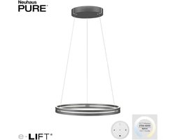 Neuhaus PURE - Hanglamp E-Loop e-Lift Ø 70 cm donker grijs