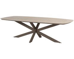 Nevada low dining tuintafel 250x105xH69 cm deens ovaal keramiek terre 4 Seasons Outdoor