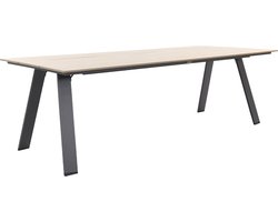 Nevada tuintafel 240 x 100 cm. - Carbon/Light teak polywood