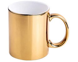 Nevolis® 330ml (11oz) Messing-Effect Mok Goud – Luxe Metalen Beker voor Koffie & Thee – Perfect Cadeau