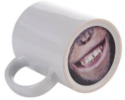 Nevolis® 330ml (11oz) Mok Klasse A+ met Aap Onderkant – Unieke Beker voor Koffie & Thee – Perfect Cadeau