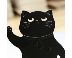 Nevolis Cartoon Cute Animal Book Ends Heavy Duty Metal Bookstopper L Shaped Bookend Support for Shelves Library School Office Home - Cat Bookends .