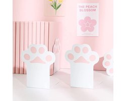 Nevolis Cat Paw Bookends - Kids Cute Metal Kitten Thickening Book End Animal Book Organizer for Desk Library School Office Home Decor .