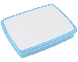 Nevolis® Kinder Lunchbox / Broodtrommel Blauw – Inclusief Accessoires – Stevig en Personaliseerbaar