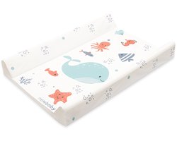 New Baby - Aankleedkussen - 70x49cm - Waterproof - Oceaandieren Design - Veilig & Comfortabel - Kids Furniture - Baby Essentials - Verschoningskussen