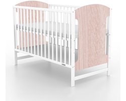 New Baby - Ledikant MIA - Eikenhout Look - Stevig Houten Babybedje met Lattenbodem