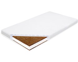 New Baby - Matras - 140x70 cm - Kokosnoot schuim - Wit - Kindermatrassen - Kinderbed - Slapen - Babybedden - Slaapcomfort - Babyproducten