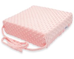 New Baby STANDARD - Stoelverhoger - Minky - Roze - Zitkussen - Kinderstoel - Babyaccessoire