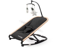 New Baby - Wipstoel - Houten omlijsting - Gewatteerde zitting - Speelboog met speeltjes - Baby loungers - Schommelstoel - Kinderen's meubels - Wiegstoel - Baby rocking chair - Modulaire stoel