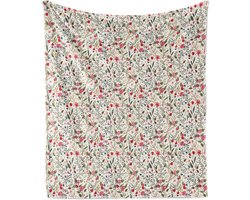 New Bed Bloemen Kleurrijke tuinkolibries Zachte Flanellen Fleece Deken, 230 cm x 175 cm
