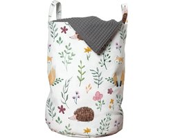 New Bed, Bosdieren en Bladeren Opbergmand kinderkamer met Deksel, Speelgoedmand kinderen - Speelgoedkist- Wasmand Kinderkamer - Wasbox - 33 x 48 cm