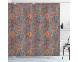 New Bed, Natuur Doodle Vogels Bloemen Douchegordijn Badkamer Decor Set met Haakjes, 175 cm B 220 cm L