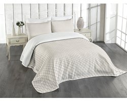 New Bed Neutrale kleur Motiefachtige Patronen Bedsprei Set met 3-delige decoratieve bedsprei en 2 kussenslopen