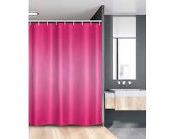 New Bed, Ombre Effen Roze Douchegordijn Badkamer Decor Set met Haakjes, 120 cm B 180 cm L