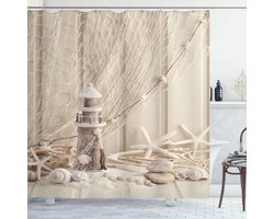 New Bed, Onderwater Marine Visnet Douchegordijn Badkamer Decor Set met Haakjes, 175 cm B 180 cm L