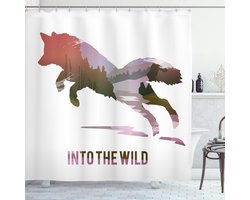New Bed, Vos Springende vos Wild bos Douchegordijn Badkamer Decor Set met Haakjes 180 cm B 200 cm L
