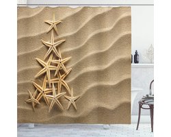 New Bed, Zeester Boom van Schelpen, Douchegordijn Badkamer Decor Set met Haakjes, 180 cm B 200 cm L