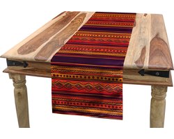 New BedOranje Abstract etnisch krabbelontwerp Accent Rechthoekige Tafelrunner, 40 cm x 300 cm