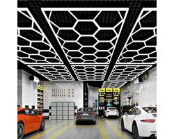 NEW REBEL Hexagon led panelen -Garage verlichting - Auto verlichting - Kapsalon verlichting - Binnenverlichting - Energiezuinige verlichting - Fitness Led verlichting