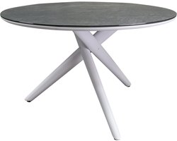 New Valley dining tuintafel rond 120 cm wit keramiek