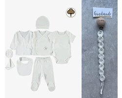Newborn Baby Kleding Set jongens/meisjes - Fopspeenkoord cadeau - Newborn set - Babykleding - Babyshower cadeau - Kraamcadeau
