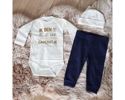 Newborn Baby Kleding Set tekst - Jongens en Meisjes Romper - Kraamcadeau - Babyshower Cadeau - 4-6 Maanden