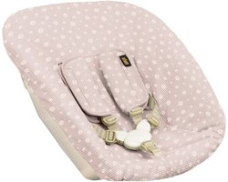 Newborn Hoes Tripp Trapp geschikt voor Stokke Tripp Trapp Newborn Set - Oud model met diep bakje - Premium Kwaliteit - Perfecte Pasvorm - Beschermt je Stoel - Makkelijk Wasbaar - Zacht Katoen - Roze Daisy