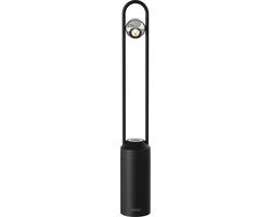 Newdes Tafellamp Minimal | Accu | Sompex LED tafellamp voor buiten en binnen - Werkt op batterijen - Aluminium - Dimbaar - Incl. Inductie oplaadbaar- Zilver