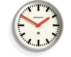 Newgate Luggage - wandklok - Verzinkte uitvoering met oranje wijzers