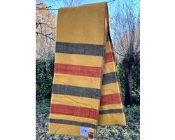 Newmarket - 100% MERINO WOLLEN Deken / Plaid - Tijdloos - warm - zacht - dikke wol - Duurzaam - natuurlijk - bedsprei - Paardendeken