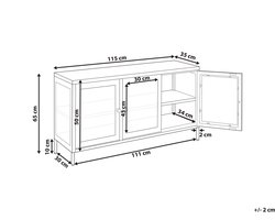 NEWPORT - Sideboard LED - Zwart - Staal