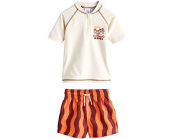Next - Jongere jongens - Zonbeschermende rash vest en zwembroek set - Oranje