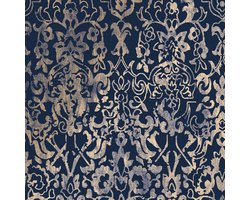 Next vliesbehang Majestic Damask blauw 10mx52cm