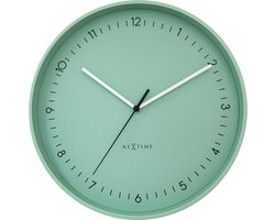 NeXtime Berlin L – Wandklok – 40 cm – Metaal – Mintgroen – Stil