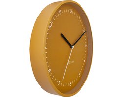 NeXtime Berlin – Wandklok – 30 cm – Aluminium – Geel – Stil