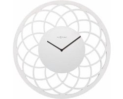 NeXtime Big Dreamcatcher - Klok - Rond - Hout - Ø 60 cm - Wit