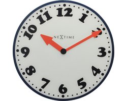 NeXtime Boy - Klok - Rond - Glas - Ø43 cm - Blauw