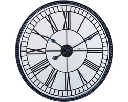 NeXtime Cleopatra Mirror – Stille Wandklok – 56 cm – Spiegel – Zwart