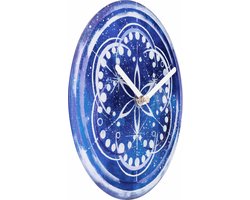 NeXtime Cosmo Indigo Table – Tafel/Wandklok – 20 cm – Gehard Glas – Donkerblauw – Stil